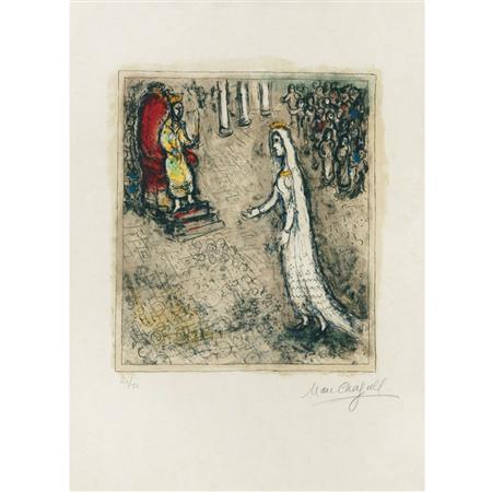 Appraisal: Marc Chagall ESTHER Color lithograph Estimate -