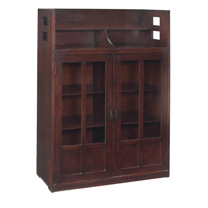 Appraisal: Limbert bookcase rare two doors form with divided panes and