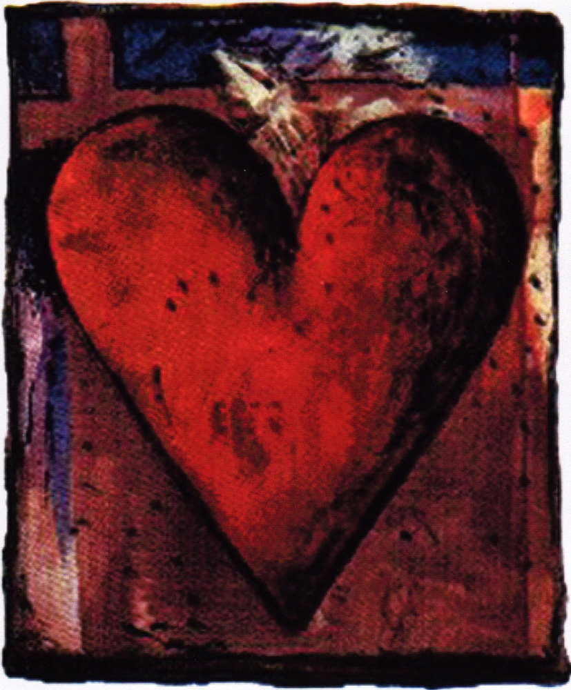 Appraisal: - Dine Hand-Colored Viennese Heart VII M M Print Jim