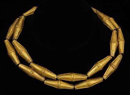 Appraisal: EARLY PERSIAN GOLD NECKLACE in Provenance Property from the collection