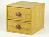 Appraisal: BOX - th C small two drawer counter top grain