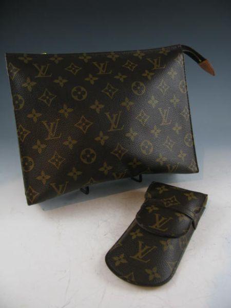 Appraisal: Louis Vuitton Toilet Pouch Sunglass Case toilet pouch with dustbag