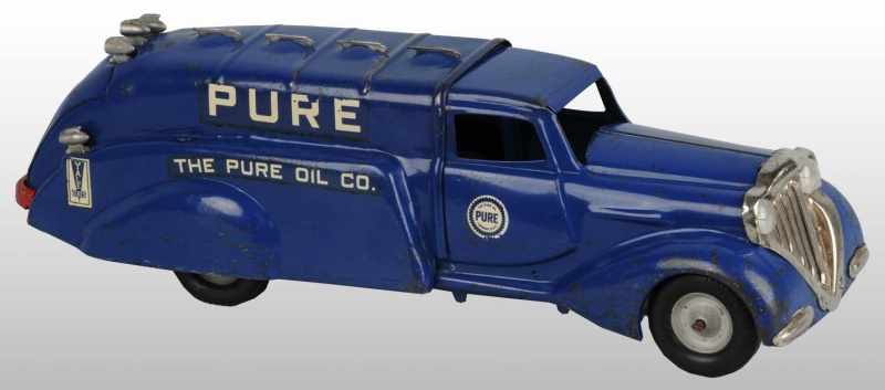 Appraisal: Pressed Steel Metalcraft Pure Oil Truck Toy Description American Circa