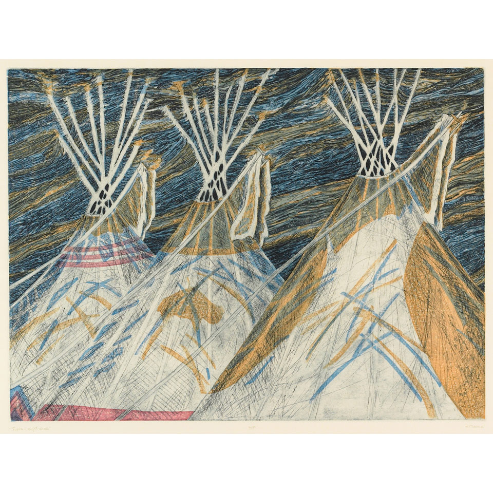 Appraisal: HELEN MACKIE TIPIS - NIGHT WIND colour print signed titled