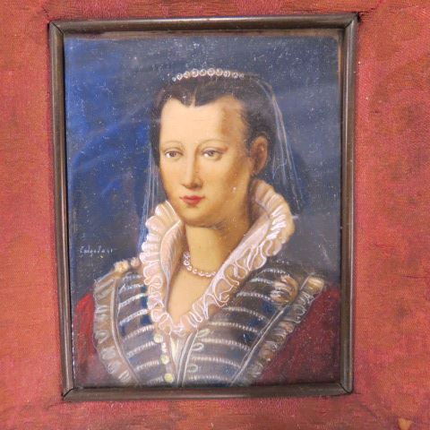 Appraisal: Miniature Painting on Ivory portrait of an empress artist signed