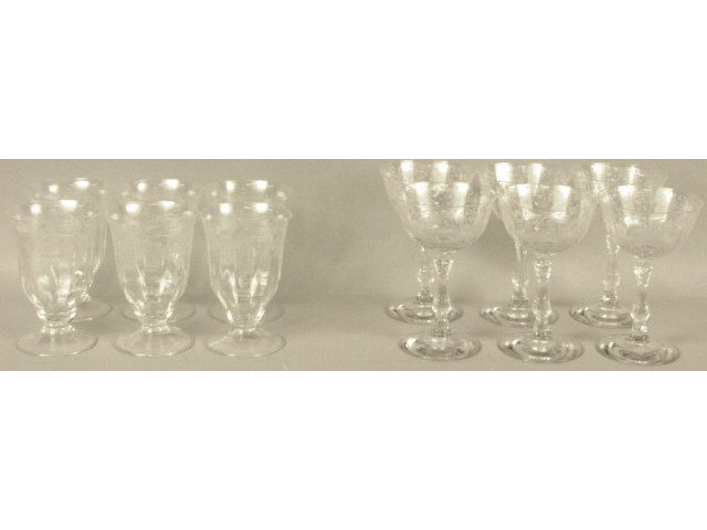 Appraisal: Collection of Elegant glass depression era stemware and compotes Estimate