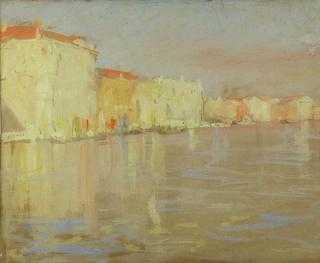 Appraisal: Painting George Haushalter George Haushalter American - Venice Yellow gouache