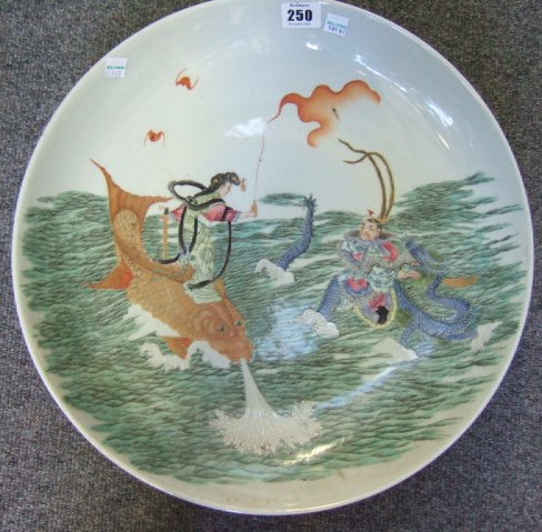 Appraisal: A late th century Japanese porcelain charger painted with two