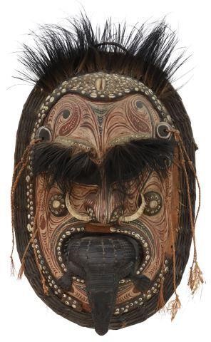 Appraisal: Carved wood Savi mask Sepik River Papua New Guinea with