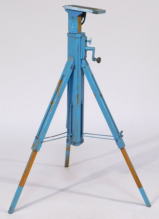 Appraisal: Wood and Metal Crank Tripod Wood and metal crank tripod