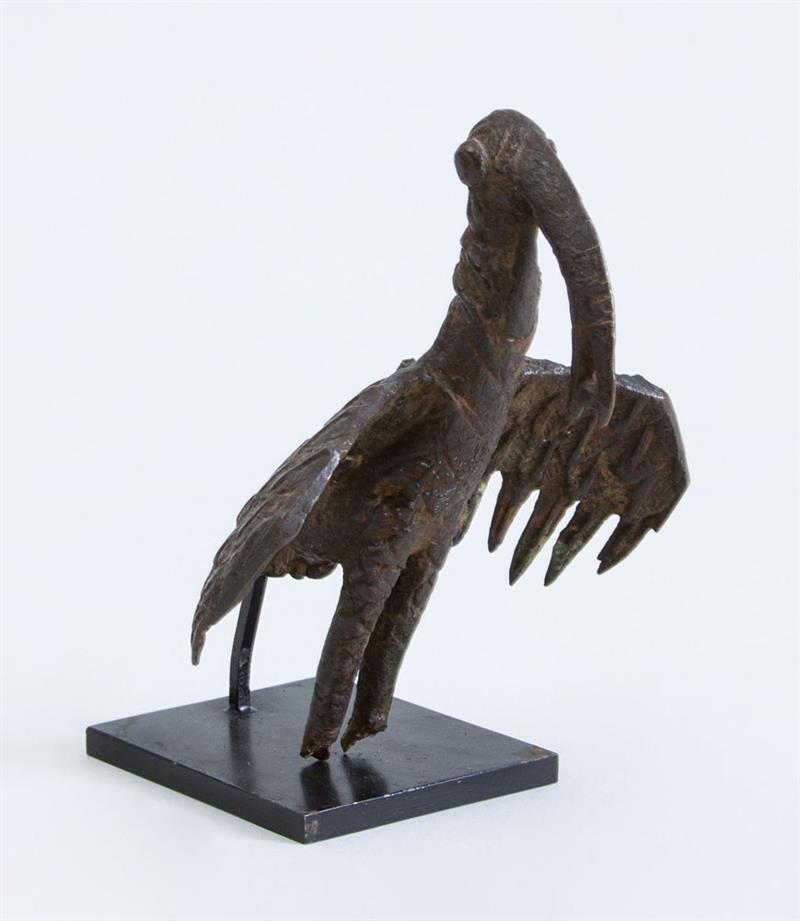 Appraisal: ANCIENT BRONZE FIGURE OF A MARINE BIRD x x in