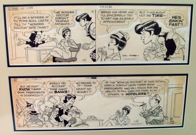 Appraisal: American - TWO ORIGINAL LI'L ABNER COMIC STRIPS Pen Ink