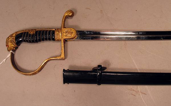 Appraisal: A German Third Reich German officer's sword Slightly curved inch