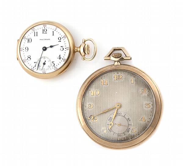 Appraisal: A collection of five gold pocket watches