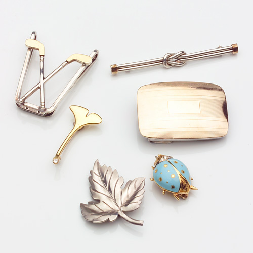 Appraisal: TIFFANY CO Jewelry and accessories Angela Cummings gingko leaf pin