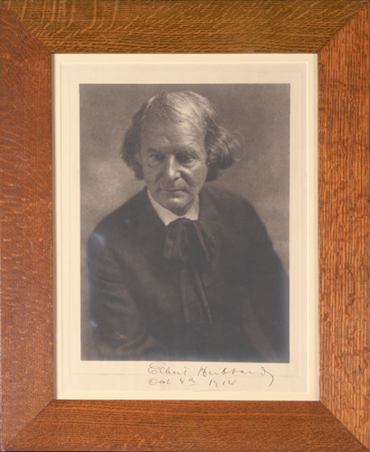 Appraisal: ROYCROFT Frame with signed photograph of Elbert Hubbard Refinished Photograph