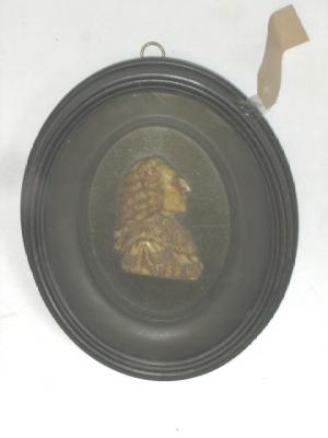 Appraisal: A CONTINENTAL WAX RELIEF PORTRAIT of gentleman profile to the