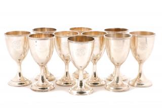 Appraisal: Sterling Silver Footed Goblets A G Schultz A G Schultz