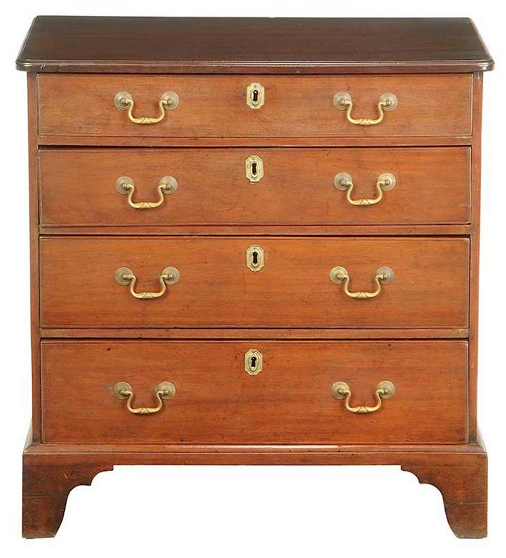 Appraisal: Diminutive George II Mahogany Bachelors Chest British th century four