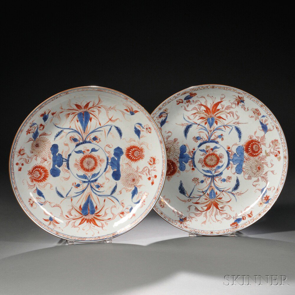 Appraisal: Two Imari Chargers China th th century each decorated with