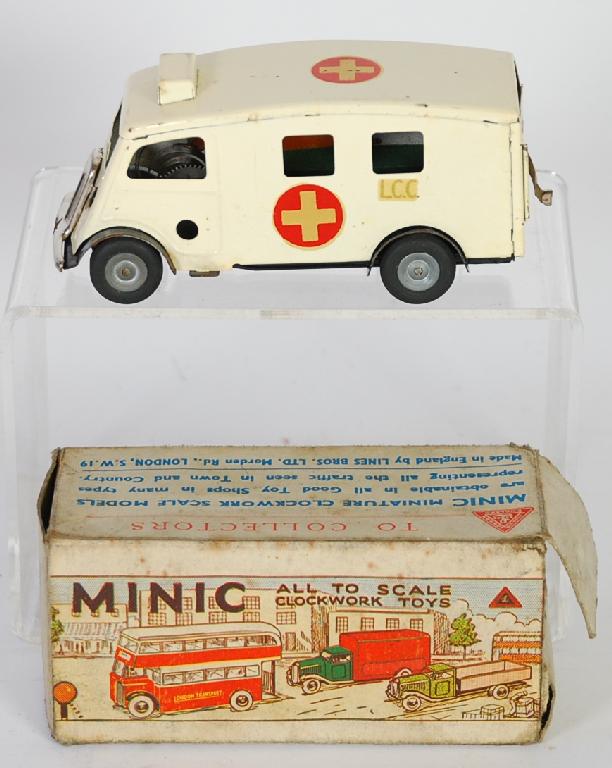 Appraisal: TRIANG MINIC TOYS CIRCA 's BOXED L C C AMBULANCE