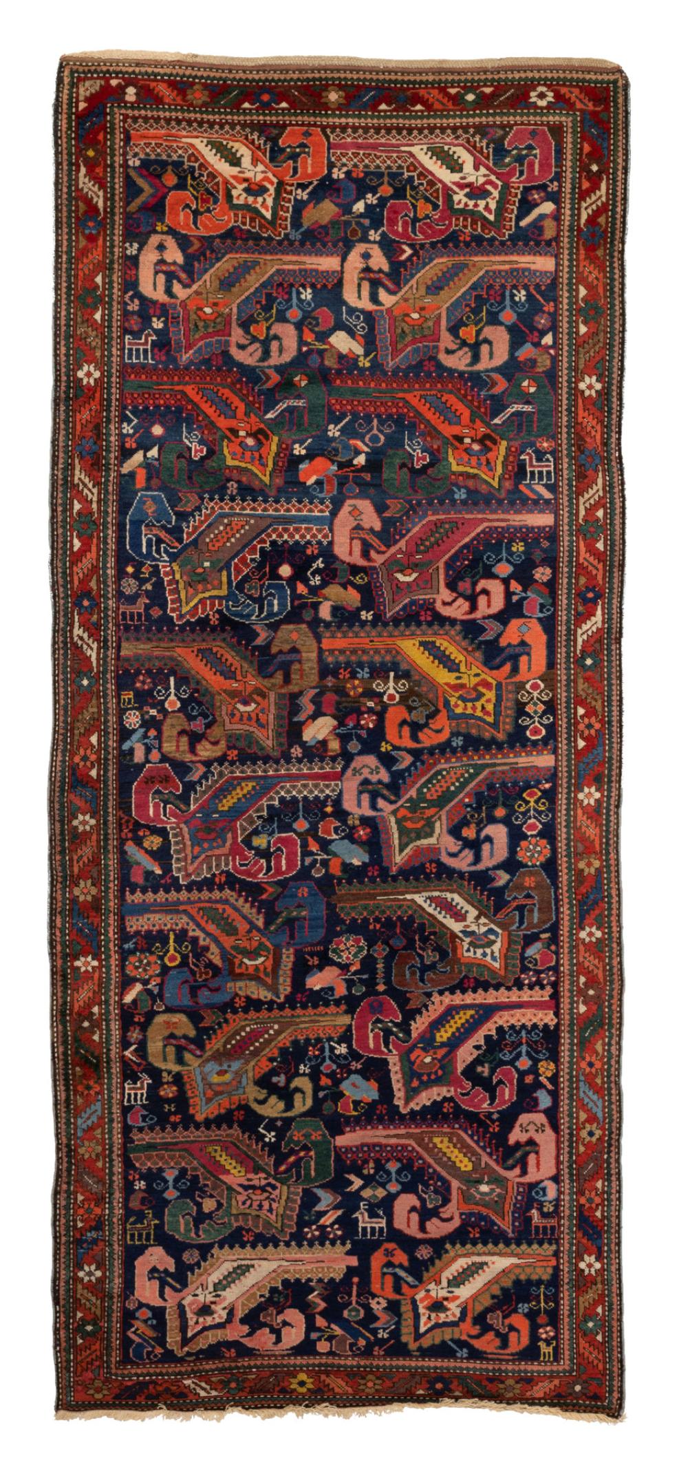 Appraisal: A Karabagh Caucasian runner rug First-quarter th Century Wool on