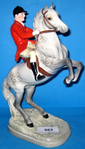 Appraisal: Beswick Huntsman on Rearing Dappled Grey Horse