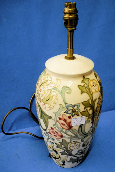 Appraisal: Moorcroft Lampbase decorated in the Golden Lily design William Morris