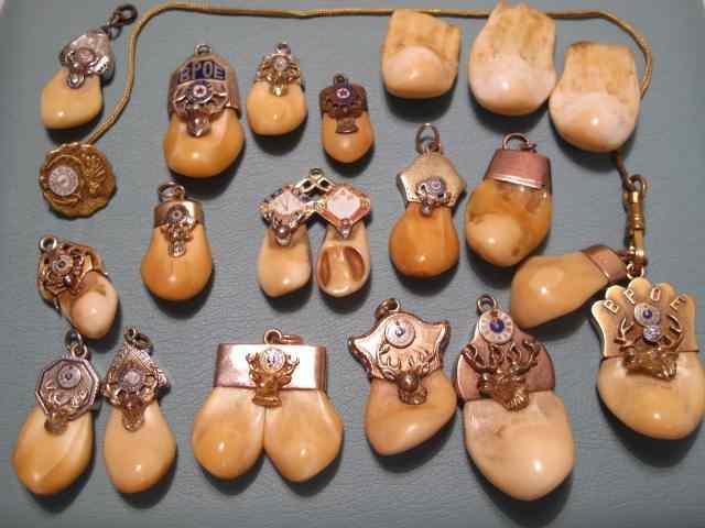 Appraisal: Lot of assorted Elks Club pendants All have Elk tooth