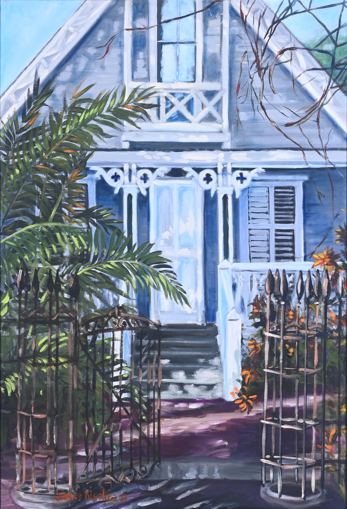 Appraisal: KISELICA James American th st Century Key West Cottage Oil