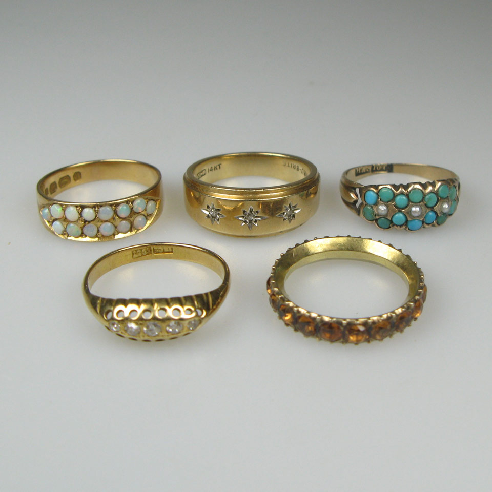 Appraisal: x k x k amp x k Gold Rings set