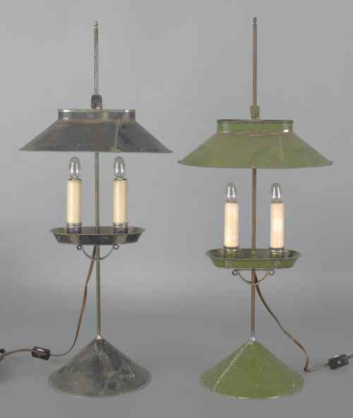 Appraisal: Two contemporary tin Jerry Martin table lamps h