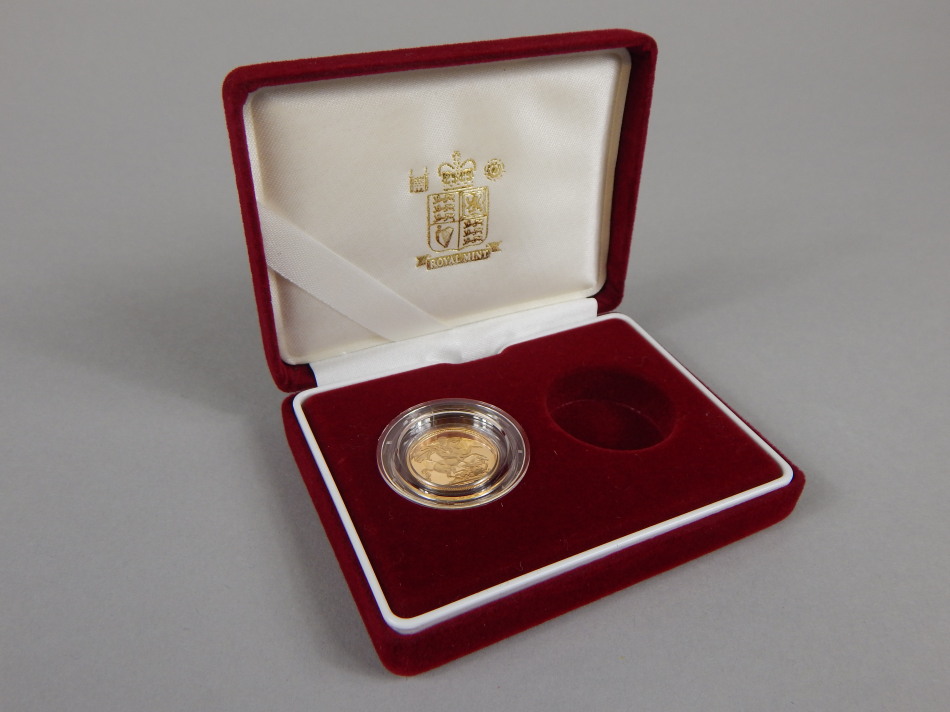 Appraisal: A Queen Elizabeth II gold half sovereign dated boxed in