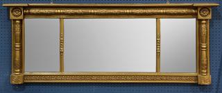 Appraisal: Neoclassical style gilt mirror Neoclassical style gilt mirror the frame