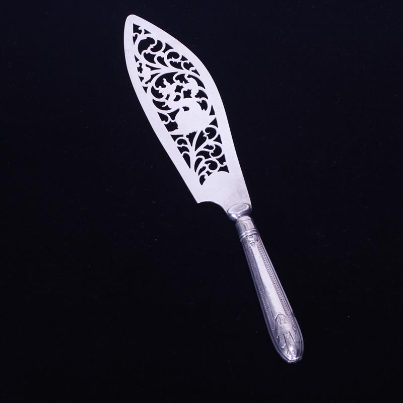 Appraisal: George III Irish sterling silver pierced fish slice Tip of