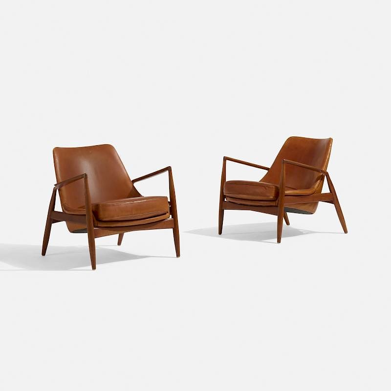 Appraisal: Ib Kofod-Larsen Seal lounge chairs pair Ib Kofod-Larsen Seal lounge