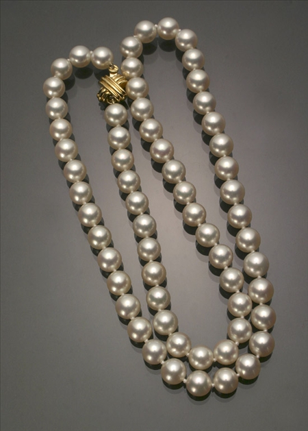 Appraisal: Princess Length Cultured Pearl Necklace Knotted Tiffany Co The single