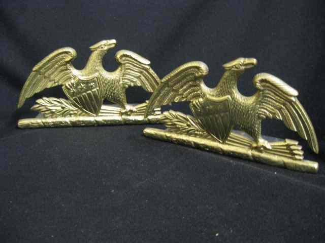 Appraisal: Pair of Brass Figural Eagle Bookends '' x ''