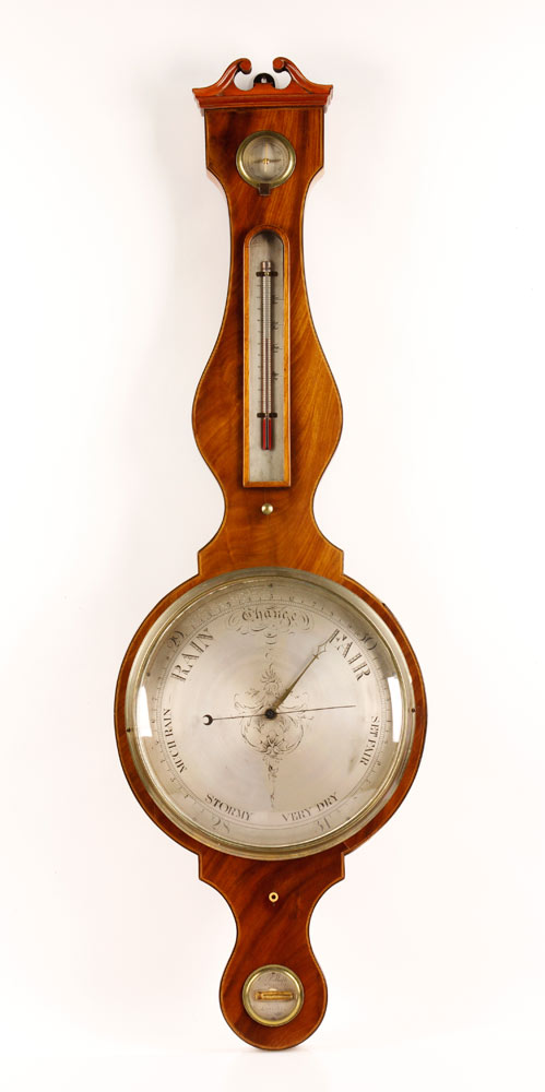 Appraisal: - th C English Barometer th century English barometer mahogany