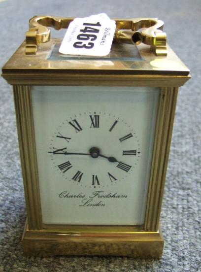 Appraisal: A gilt brass carriage clock Charles Frodsham London cm high