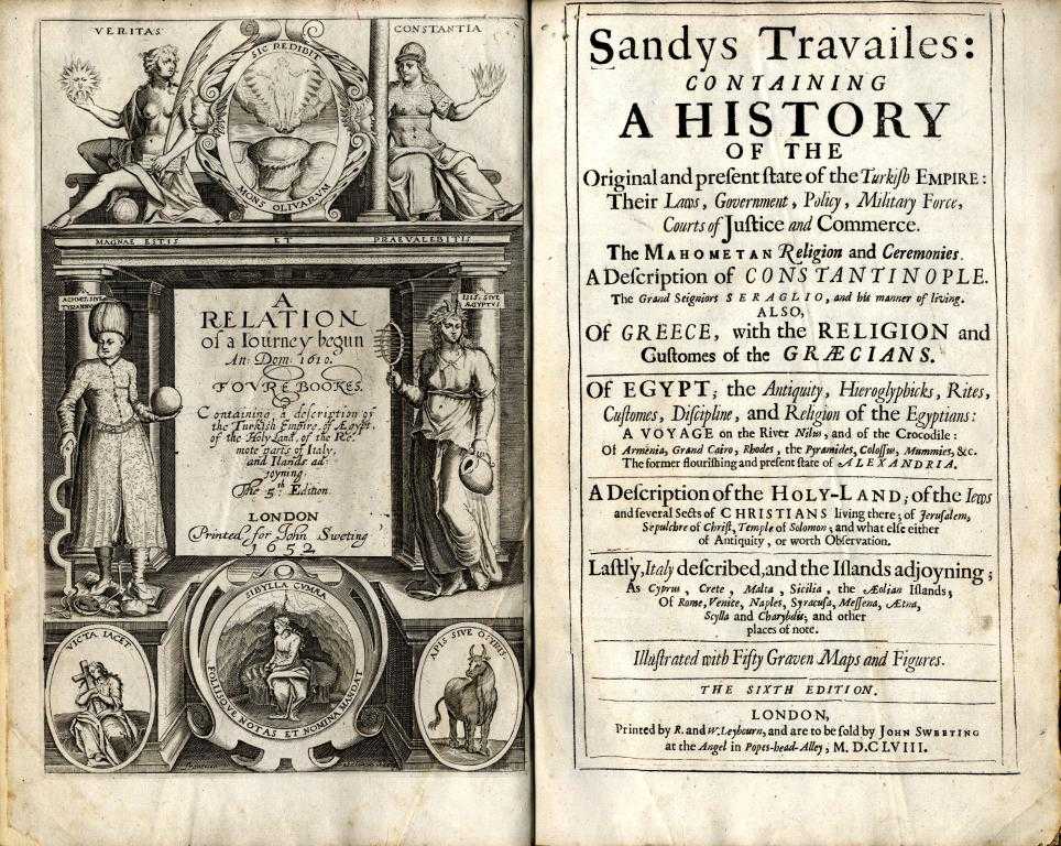 Appraisal: SANDYS GEORGE SANDYS TRAVAILES CONTAINING A HISTORY OF THE ORIGINAL