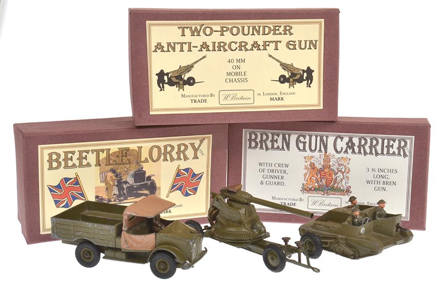 Appraisal: X BRITAINS INCLUDING TWO-POUNDER ANTI-AIRCRAFT GUN WITH AMMUNITION BREN GUN