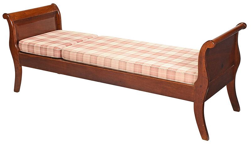 Appraisal: Southern Classical Adjustable Walnut Day Bed th century with scrolled