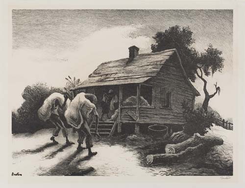 Appraisal: THOMAS HART BENTON Back From the Fields Lithograph x mm