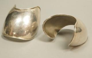 Appraisal: SEBIRI Sterling Cuff Bracelets Modernist desig SEBIRI Sterling Cuff Bracelets