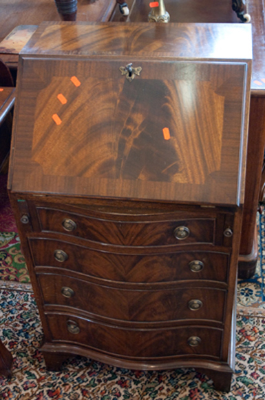 Appraisal: SMALL REPRODUCTION FOUR DRAWER SECRETAIRE