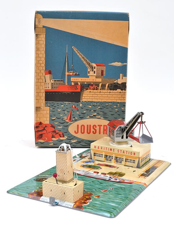 Appraisal: FRENCH JOUSTRA CLOCKWORK TINPLATE MARITIME STATION NO WITH BATTERY OPERATED