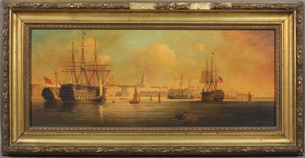 Appraisal: Brian Coole British b th Century view of a harbor