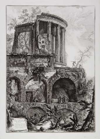 Appraisal: GIOVANNI B PIRANESI Altra Veduta del tempio della Sibilla in