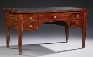 Appraisal: French Empire Style Ormolu Mounted Carved Mahogany Desk early th